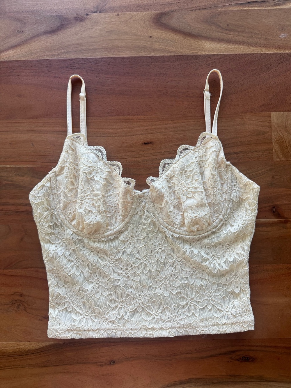 Meshki lace camisole bustier corset style crop top